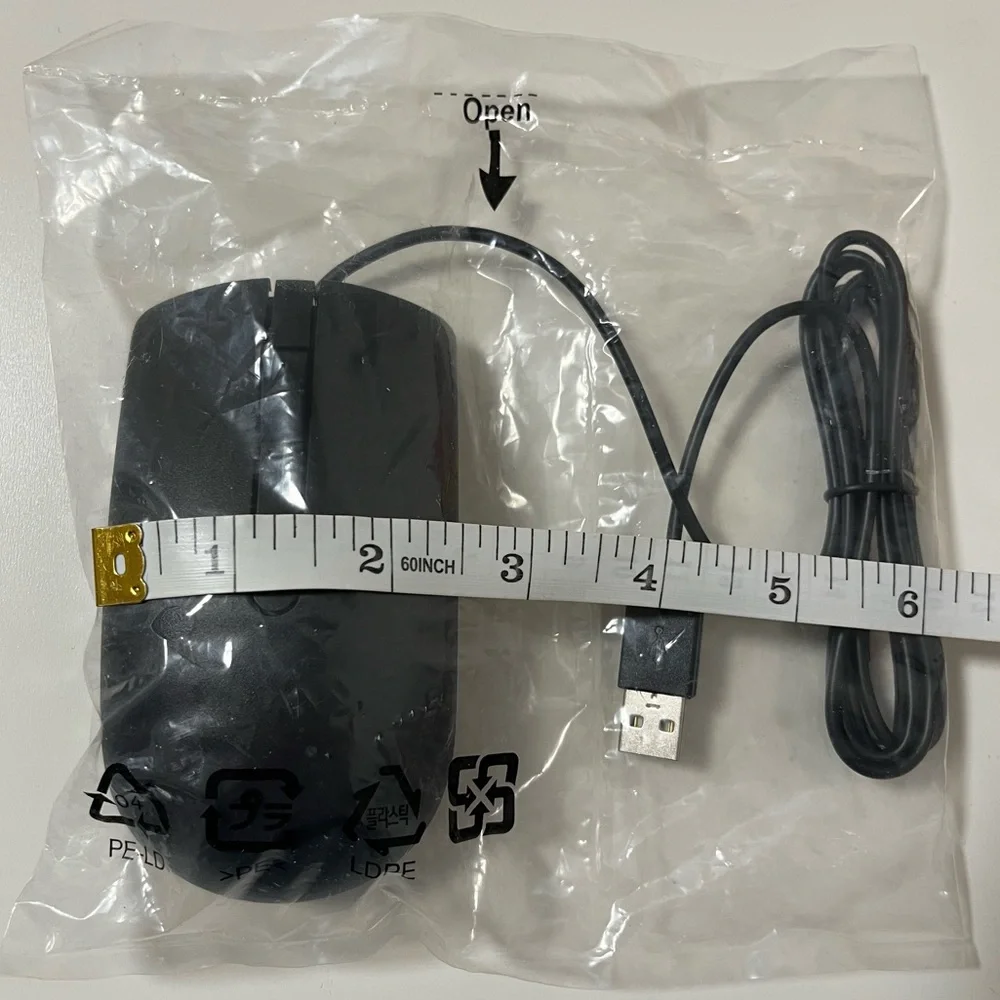 Dell MS116 DP/N 009NK2 Black USB Wired Optical Scroll Mouse
